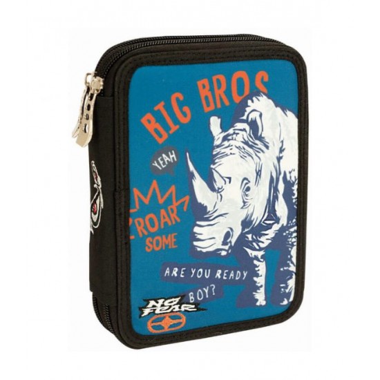 BMU Κασετίνα Διπλή Γεμάτη No Fear Rhino 347-74100